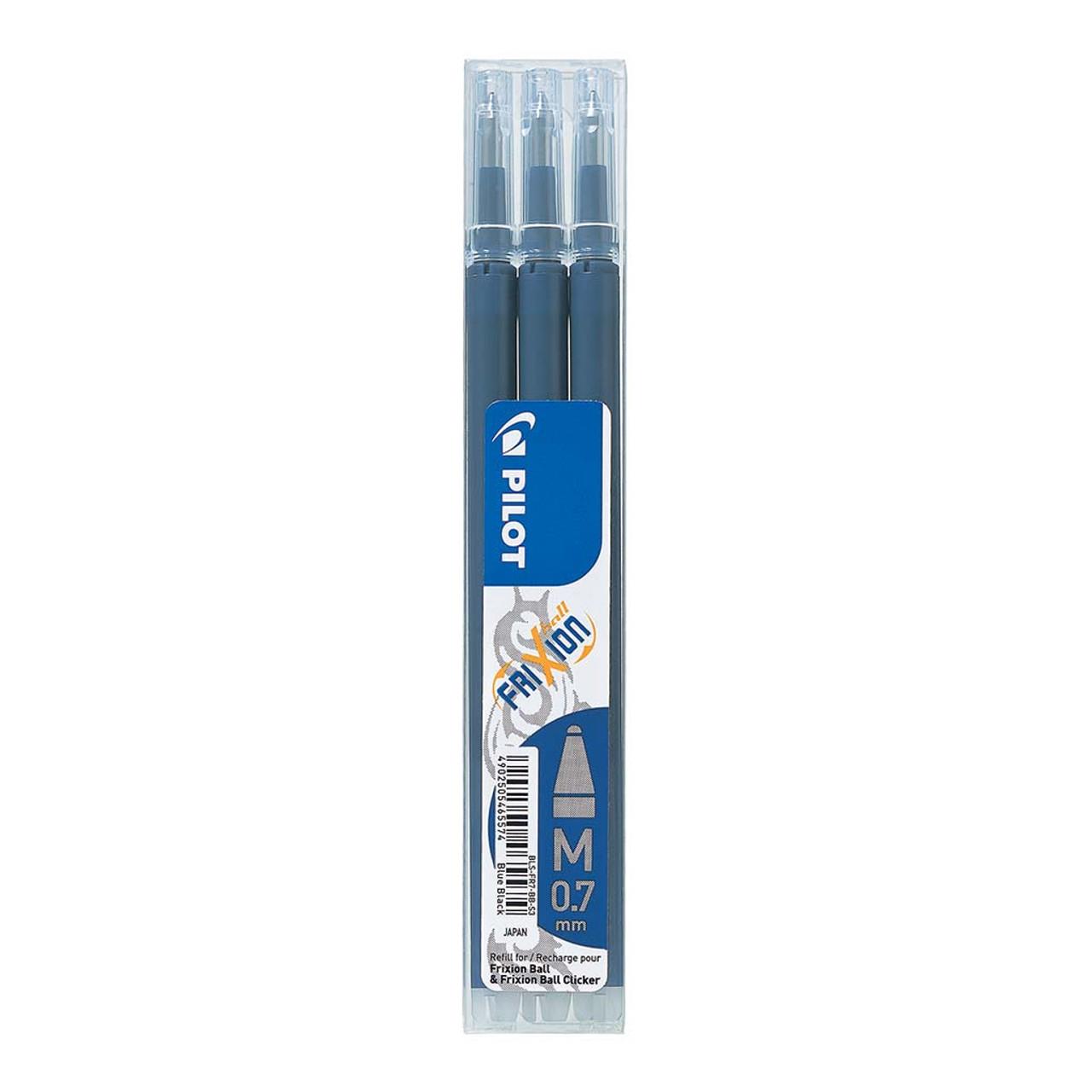 Pilot Frixion Erasable Refill M Fine Blue Black, Pack of 3